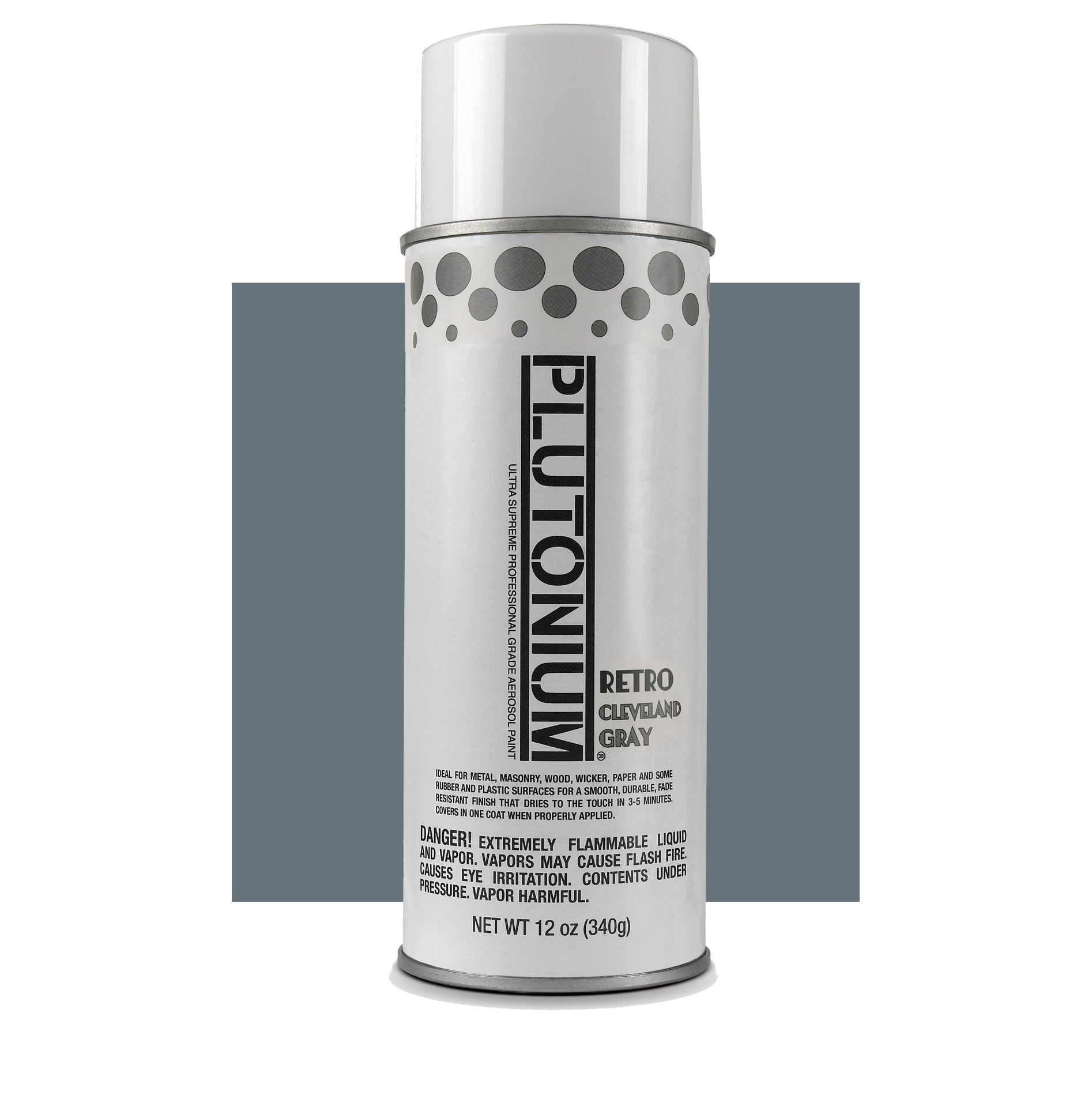 Plutonium Retro Cleveland Gray Spray Paint
